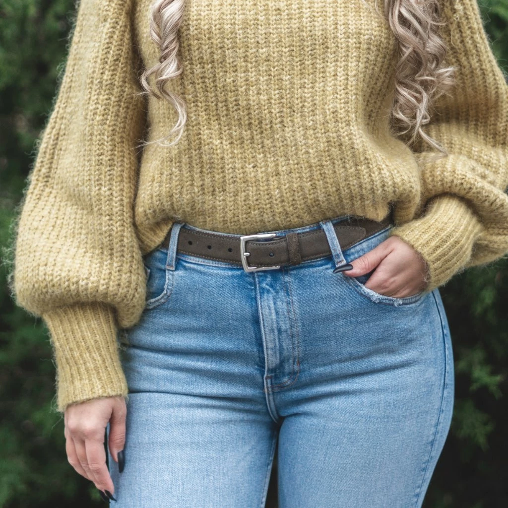 Thursday Boots - Accessories Women's Classic Leather Belt | Dark Olive Suede 6 Thursday Boots - Accessories Women's Classic Leather Belt | Dark Olive Suede