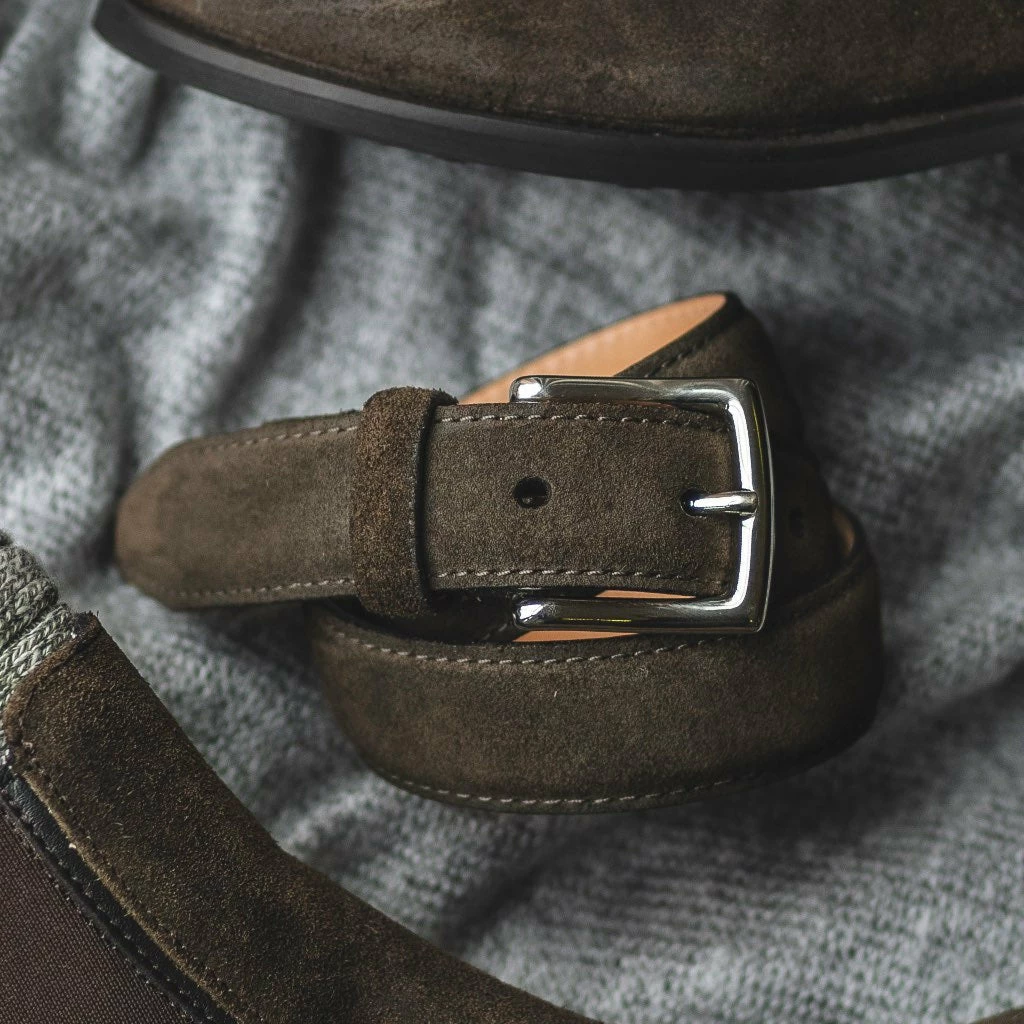 Thursday Boots - Accessories Women's Classic Leather Belt | Dark Olive Suede 9 Thursday Boots - Accessories Women's Classic Leather Belt | Dark Olive Suede