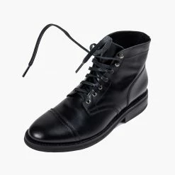 Thursday Boots - Accessories Flat Waxed Cotton Laces | Black Accessories & Apparel