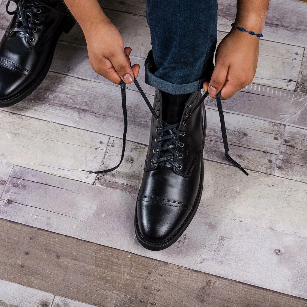 Thursday Boots - Accessories Flat Waxed Cotton Laces | Black Accessories & Apparel 6 Thursday Boots - Accessories Flat Waxed Cotton Laces | Black Accessories & Apparel