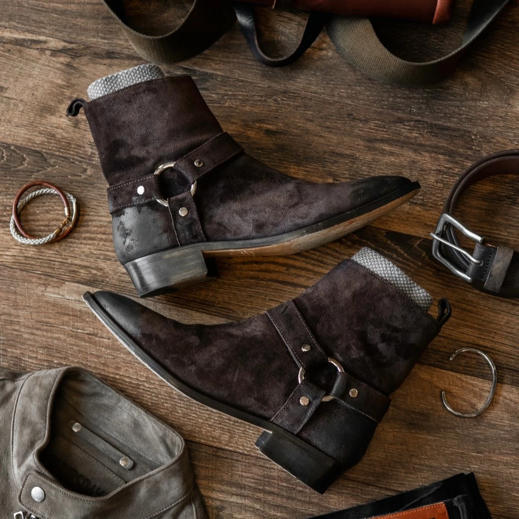 Thursday Boots - Men's Harness | Dark Brown Suede 10 Thursday Boots - Men's Harness | Dark Brown Suede