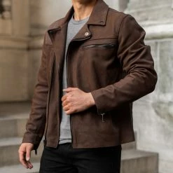 Thursday - Men's Jackets Motorcycle Jacket | Tobacco