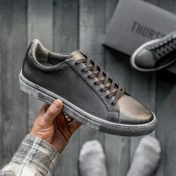 Thursday Boots - Men's Sneakers Premier Low Top | Distressed Grey