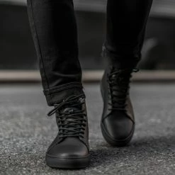 Thursday Boots - Men's Sneakers Premier High Top | Black Vachetta