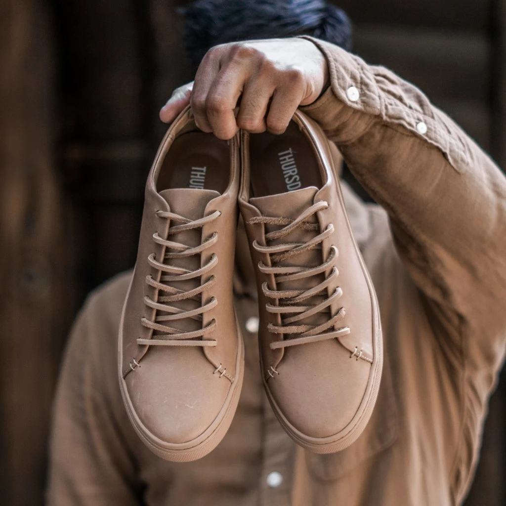 Thursday Boots - Men's Sneakers Premier Low Top | Natural Vachetta 9 Thursday Boots - Men's Sneakers Premier Low Top | Natural Vachetta