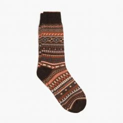 Thursday Boots - Accessories Socks Men's Sodello Geo Sock | Burnt Crimson