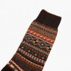 Thursday Boots - Accessories Socks Men's Sodello Geo Sock | Burnt Crimson
