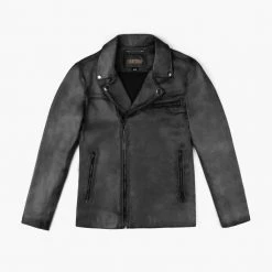 Thursday - Men's Jackets Motorcycle Jacket | Distressed Black