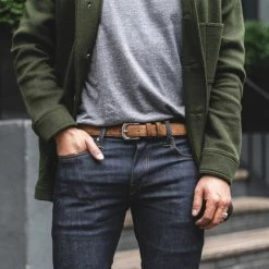 Thursday Boots - Accessories Men's Refined Leather Belt | Cognac Suede Belts & Wallets 13 Thursday Boots - Accessories Men's Refined Leather Belt | Cognac Suede Belts & Wallets