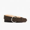 Thursday Boots - Accessories Belts Women's Circle Leather Belt | Dark Olive Suede