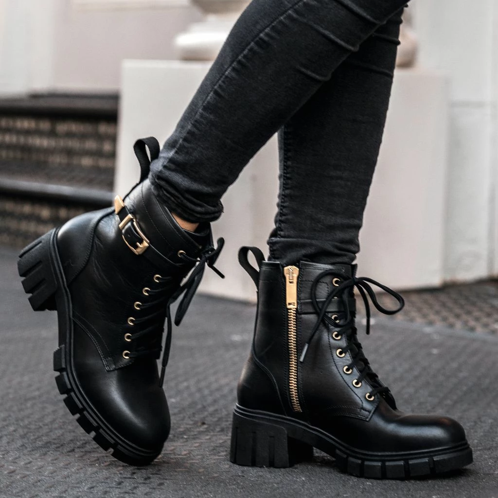 Thursday Boots - Women's Coda | Black & Gold 8 Thursday Boots - Women's Coda | Black & Gold