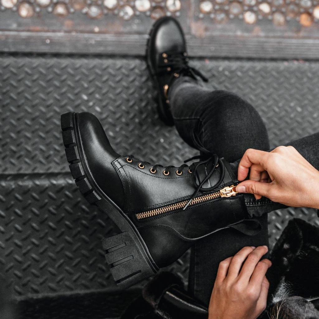 Thursday Boots - Women's Coda | Black & Gold 10 Thursday Boots - Women's Coda | Black & Gold