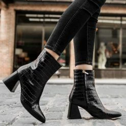 Thursday Boots - Women's Heartbreaker | Black Croco