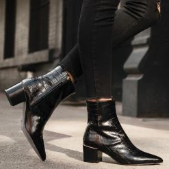 Thursday Boots - Women's Luna | Black Croco