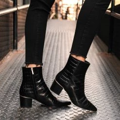 Thursday Boots - Women's Luna | Black Croco