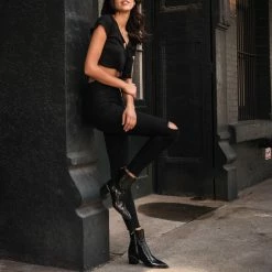 Thursday Boots - Women's Luna | Black Croco