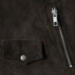 Thursday - Men's Jackets Motorcycle Jacket | Dark Olive Suede