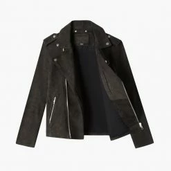 Thursday - Men's Jackets Motorcycle Jacket | Dark Olive Suede