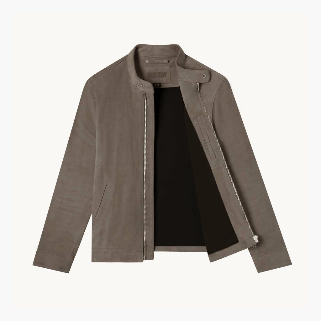 Thursday - Men's Jackets Racer Jacket | Taupe 6 Thursday - Men's Jackets Racer Jacket | Taupe