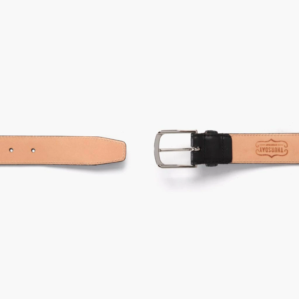 Thursday Boots - Accessories Men's Brogue Leather Belt | Black 5 Thursday Boots - Accessories Men's Brogue Leather Belt | Black